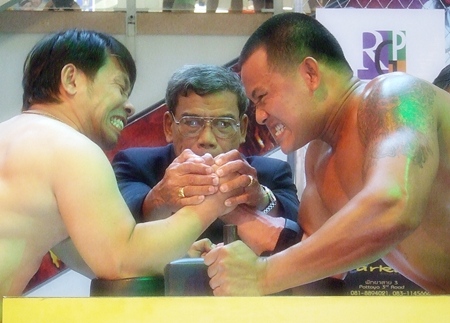 Join in the 2011 Pattaya Arm Wrestling Championships at the Royal Garden Plaza on Saturday, June 11.